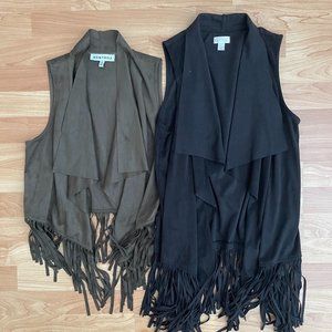 Fringe Suede Vest - Small